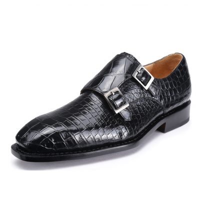 Sipriks Mens Crocodile Skin Shoes Italian Handmade Leather Sole