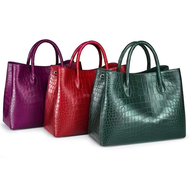 Women Bags Ladies Bag Female Crocodile Pattern Handbag Fashion Solid Color  Women Shoulder Bag Brand Tote Plush Handle Wallets