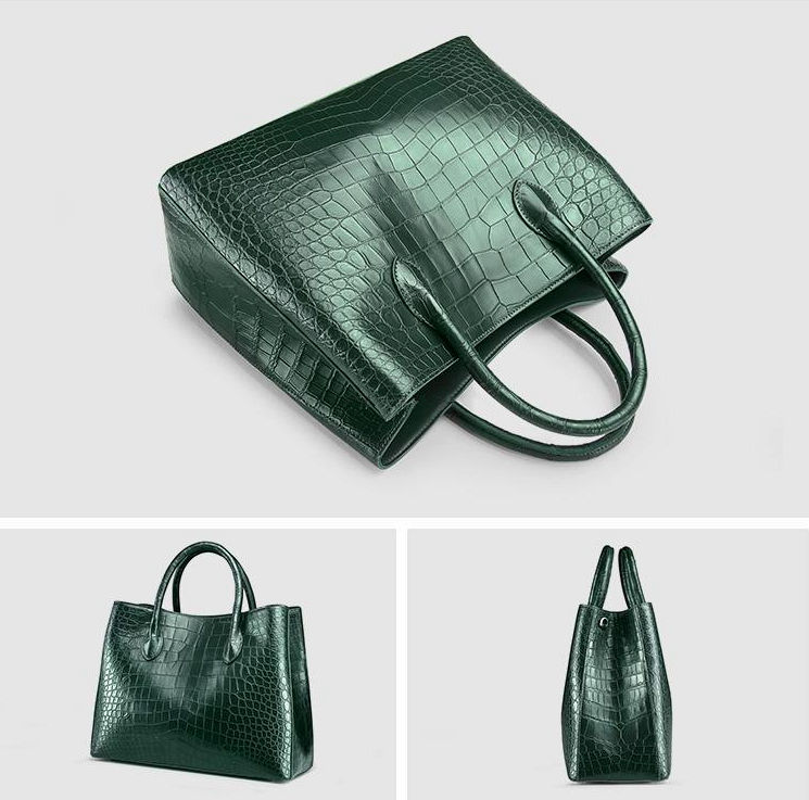 Buy Dark Green Crocodile Embossed RFID Genuine Leather Crossbody Bag for  Women with Wristlet Handle, Shoulder Purse, Crossbody Handbags, Designer  Crossbody
