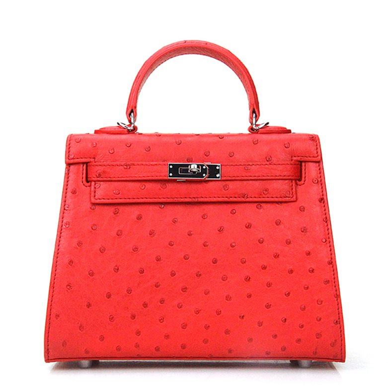 Catherine Satchel Ostrich Bag for an Elegant Outfit - Fashion Bags -  Cipriani Leather
