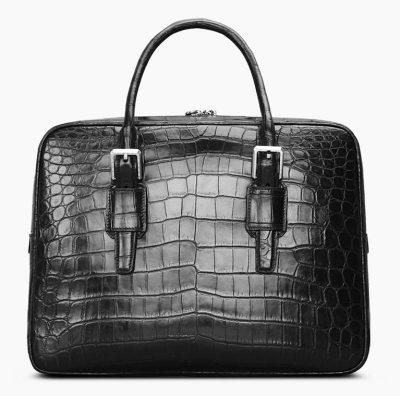 Mens Alligator Leather Business Work Briefcase Laptop Bag