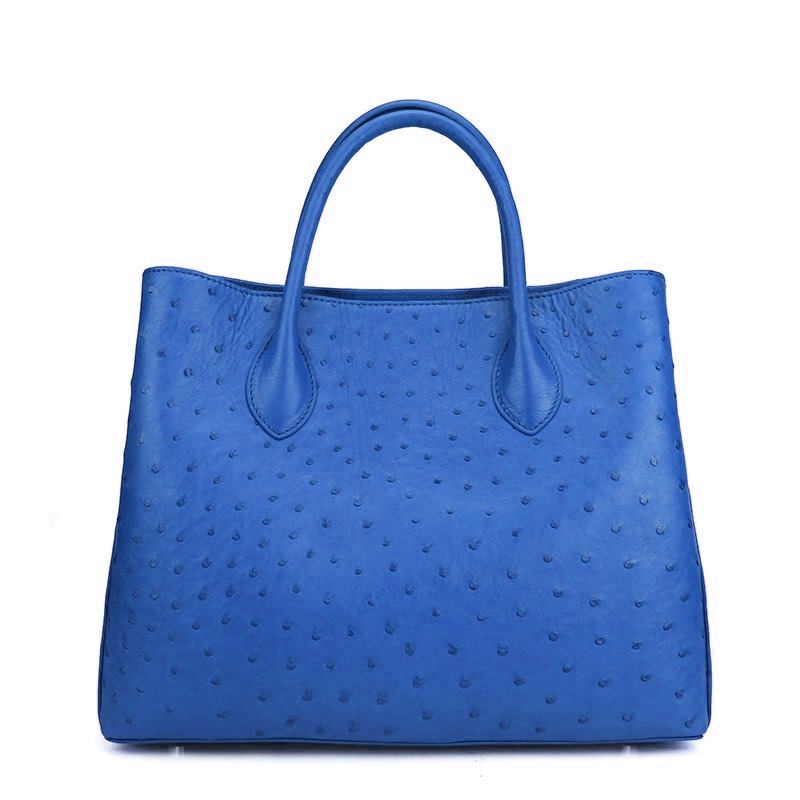 L0131-LP Uniquely Folded 2 in 1 Ostrich Drawstring Bucket Shoulder Bag >  Boutique Handbags > Mezon Handbags