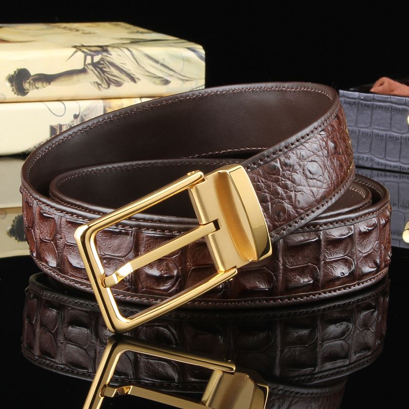 Top luxury men's belt brand-BRUCEGAO alligator belt