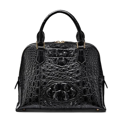 DEAUVILLE chocolate brown crocodile skin handbag – Vintage Carwen
