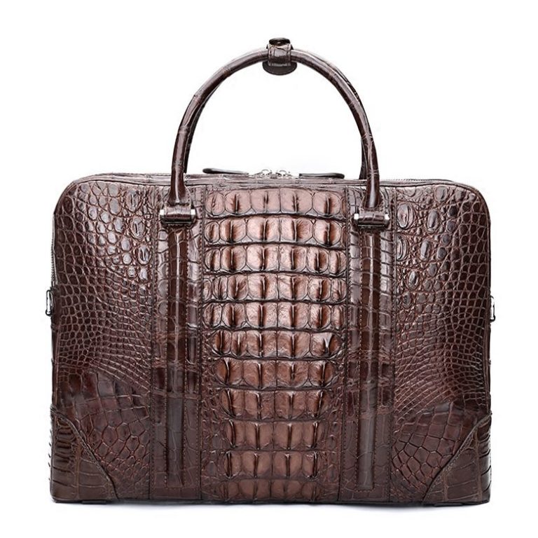 Handmade Classic Crocodile Leather Briefcase Laptop Bag Business Bag