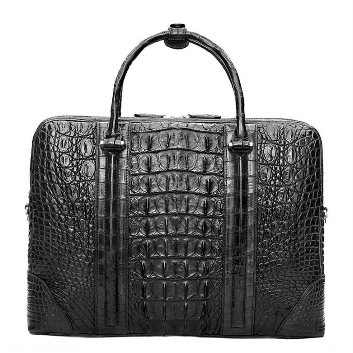 Handmade Classic Crocodile Leather Briefcase Laptop Bag Business Bag