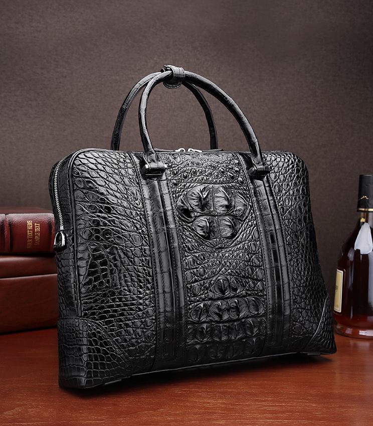High Quality Crocodile Skin Style Briefcase Laptop Bags for 15 inch Laptop