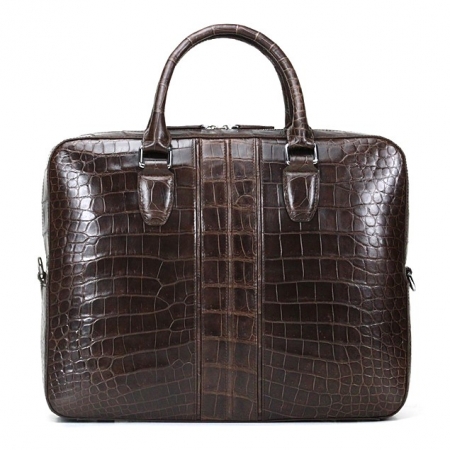 Alligator Messenger Bag Shoulder Bag Business Briefcase for Men-Back
