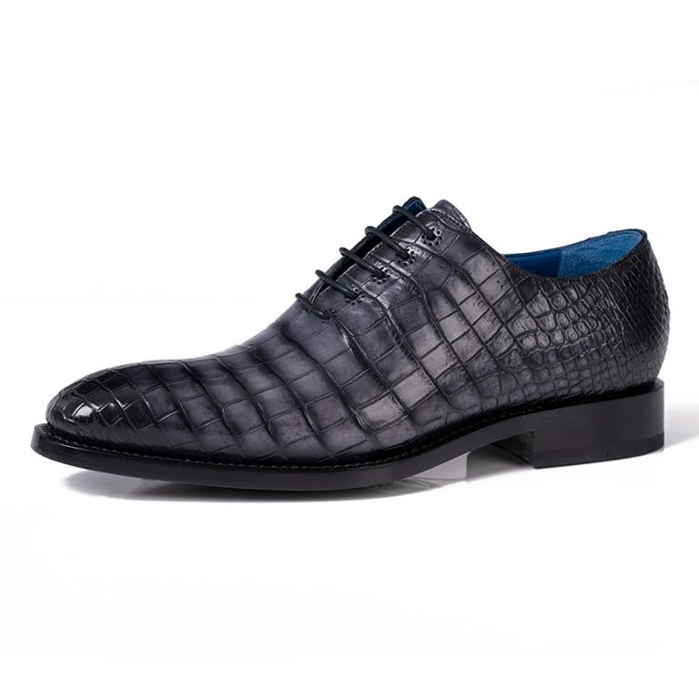 Men's Genuine Alligator Leather Derby Shoes in Goodyear Welt