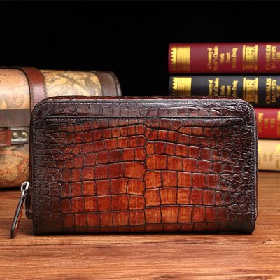 Crocodile Leather Trifold Wallet