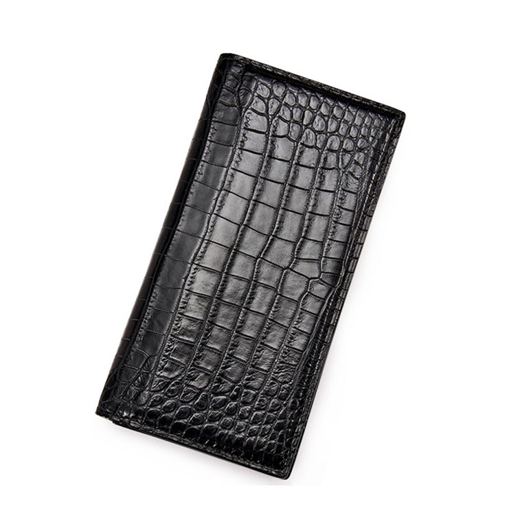 Men's Crocodile Pattern Wallet Leather Long Wallet Multi-card Card