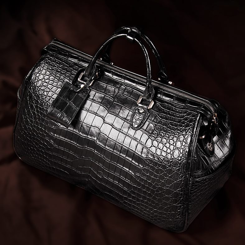 New Alligator pu Leather Travel Bags Luxury Men Large Capacity