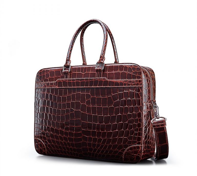 Luxury Alligator Briefcase Laptop Shoulder Bag Business Bag for Men