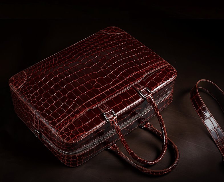 Authentic Crocodile Belly Skin Businessmen Large Laptop Briefcase Genuine  Alligator Leather Male Working Handbag Shoulder Bag