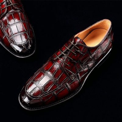 Men's Premium Genuine Alligator Skin Dress Shoes