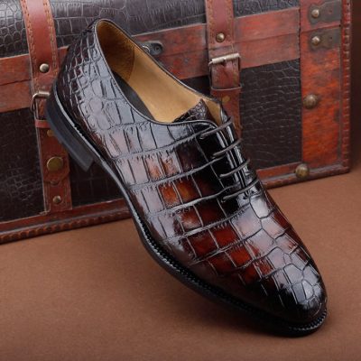 Luxury Genuine Alligator Leather Lace-up Business Formal Shoes Wedding ...