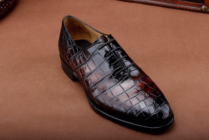 Luxury Genuine Alligator Leather Lace-up Business Formal Shoes Wedding ...