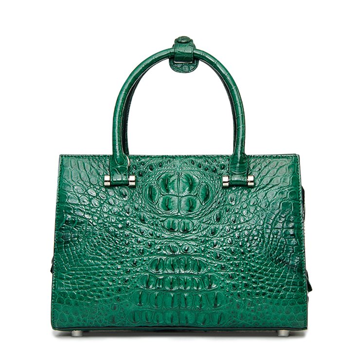 Crocodile Embossed Shoulder Tote Bag With Inner Pouch