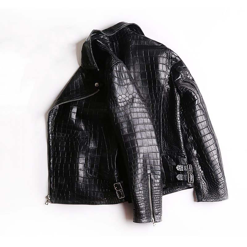 Fur Caravan Leather Crocodile Men's Jacket Luxury