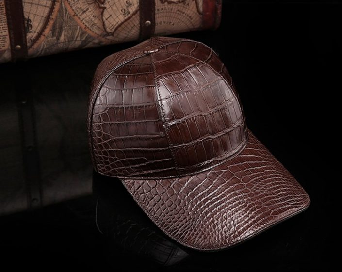 Luxury Baseball Cap - BRUCEGAO Crocodile Skin Baseball Cap