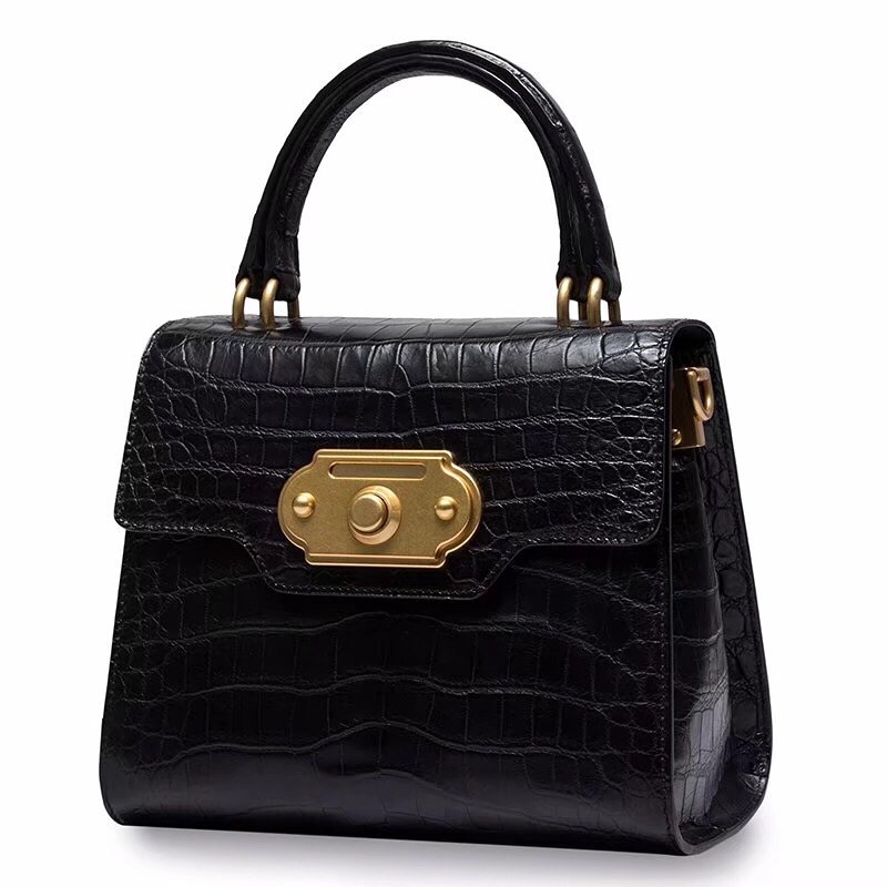 Women's Black Handbag Large Capacity Alligator Bag New Texture Commuter  Shoulder Bag Luxury Designer Handbag Bag for Women 2023