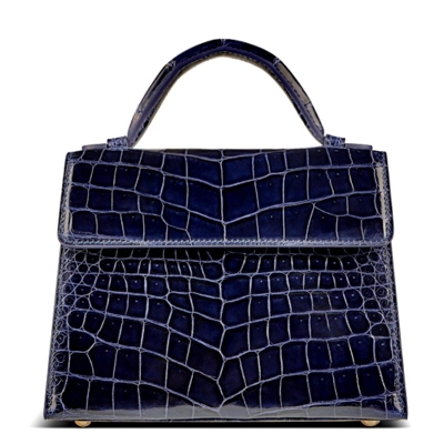 Designer Alligator Handbags Ladies Alligator Shoulder Purse Bags - Blue