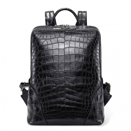 Genuine Alligator Leather Backpack Business Travel Daypack for Men