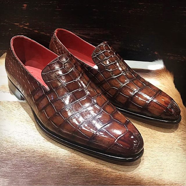 pure crocodile leather shoes