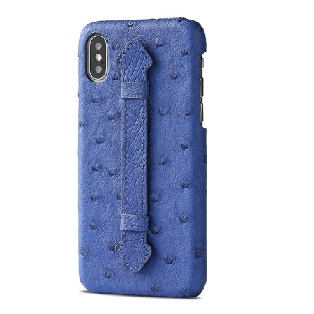 iPhone XS Max, XS Ostrich Skin Case, Ostrich Skin Cases for iPhone XS Max, XS-Blue