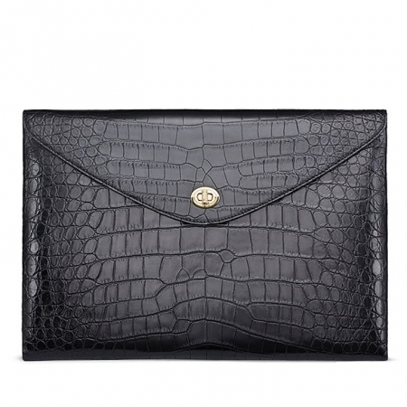 Large Capacity Alligator Leather Business Briefcase Envelope Bag