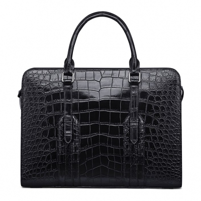 Men's Sturdy Genuine Alligator Leather Laptop Bag Briefcase Shoulder Bag