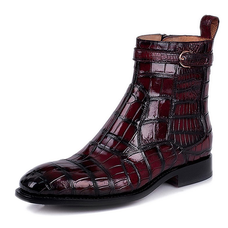 Casual Mens Alligator Leather Boots 