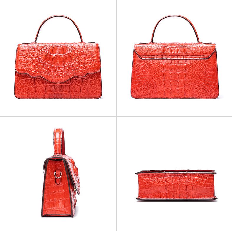 The Adelaide Leather Handbag · Red Croc — Sarah Stewart Women's Clothing &  Accessories