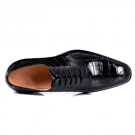 Alligator Leather Men's Classic Wholecut Oxford Shoes-Upper