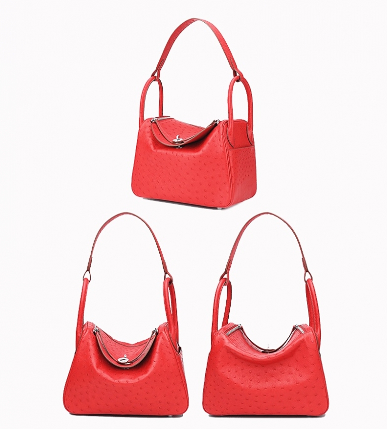 Genuine Ostrich Handbags Shoulder Tote Organizer Top Handle Bags