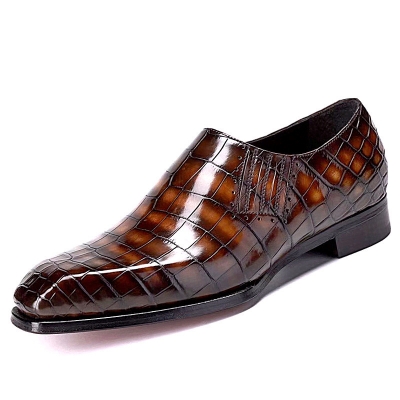 Sanpijiang New Crocodile Skin Men Crocodile Shoes High-grade