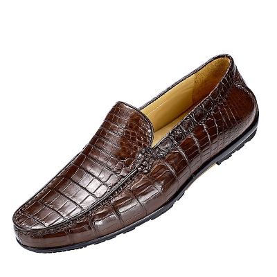 Men's Alligator Moc Toe Slip-on Driving Style Loafer