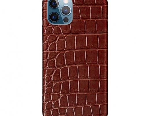 LOUIS VUITTON Phone case in crocodile style leather, br…