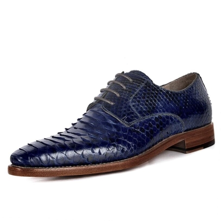 Snakeskin Derby Shoes Leather Lined Dress Shoes