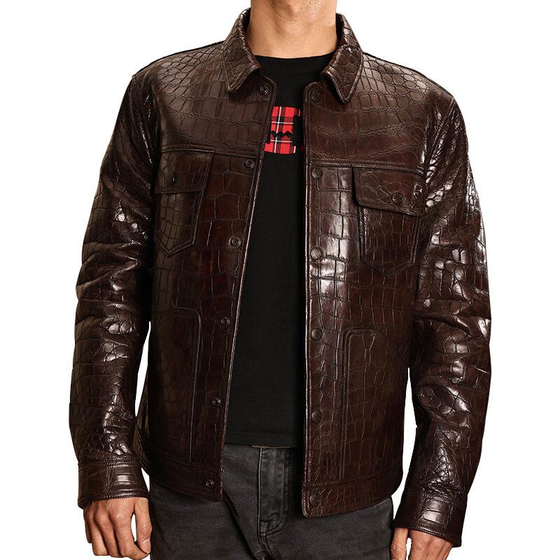 Mens alligator jacket for sale  Alligator jacket, Leather fashion
