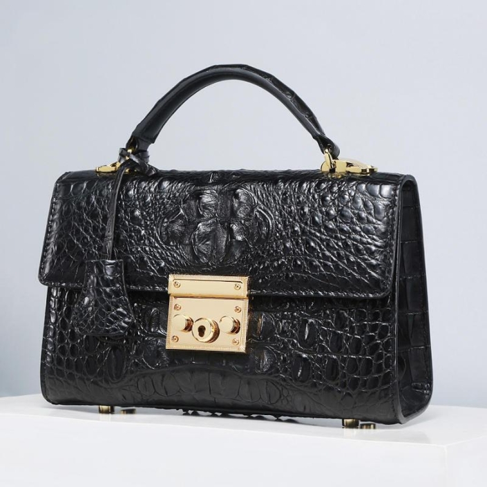 Elegant Crocodile Handbag, Womens Crocodile Purse