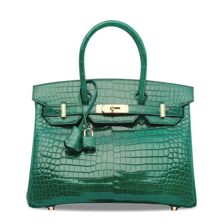Stylish Alligator Leather Padlock Handbags