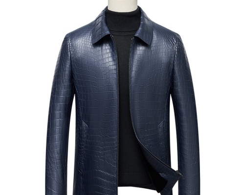 The Best Luxury Jacket for Men- BRUCEGAO's Crocodile Leather Jacket