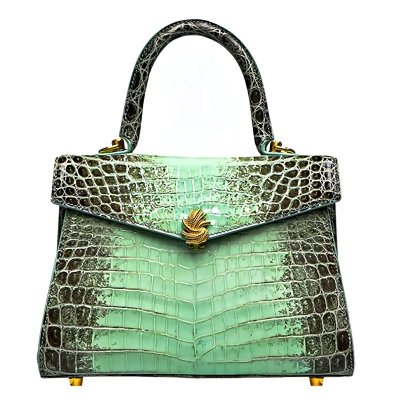 Stylish Crocodile Leather Bag Elegant Crossbody Purse